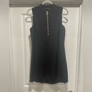 Chic Black Sleeveless Mini Dress